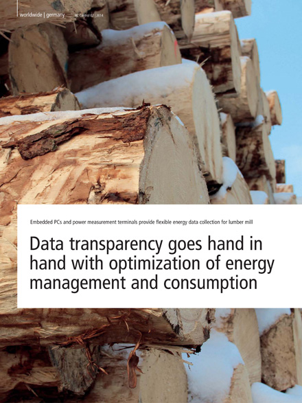 Embedded PCs and power measurement terminals provide flexible energy data collection for lumber mill