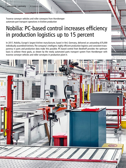 PC-based control increases efficiency in production logistics up to 15 percent