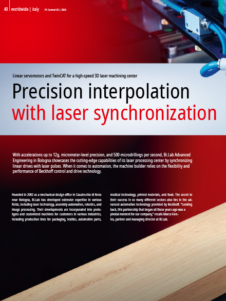 Precision interpolation with laser synchronization