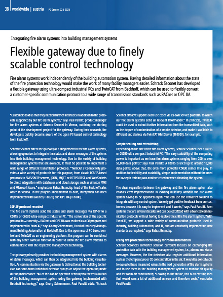 Flexible gateway due to finely scalable control technology