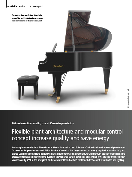 Flexible plant architecture and modular control concept increase quality and save energy