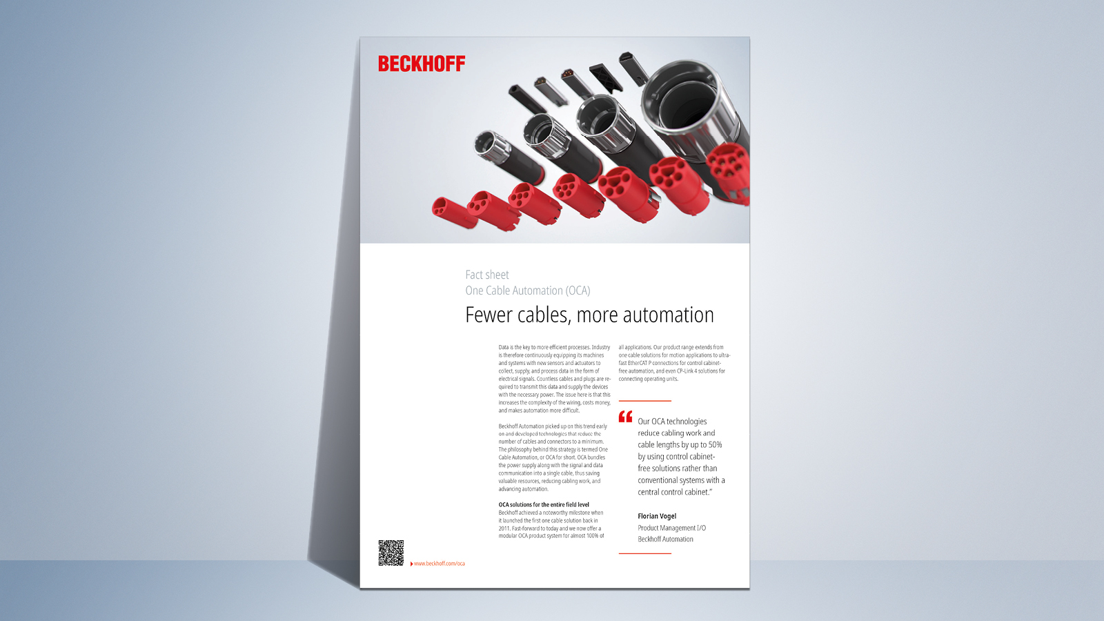 Fact sheet: Fewer cables, more automation