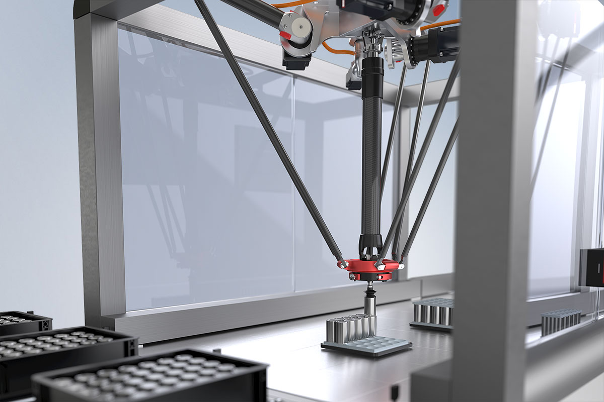 The TwinCAT automation software facilitates high-precision robot control.