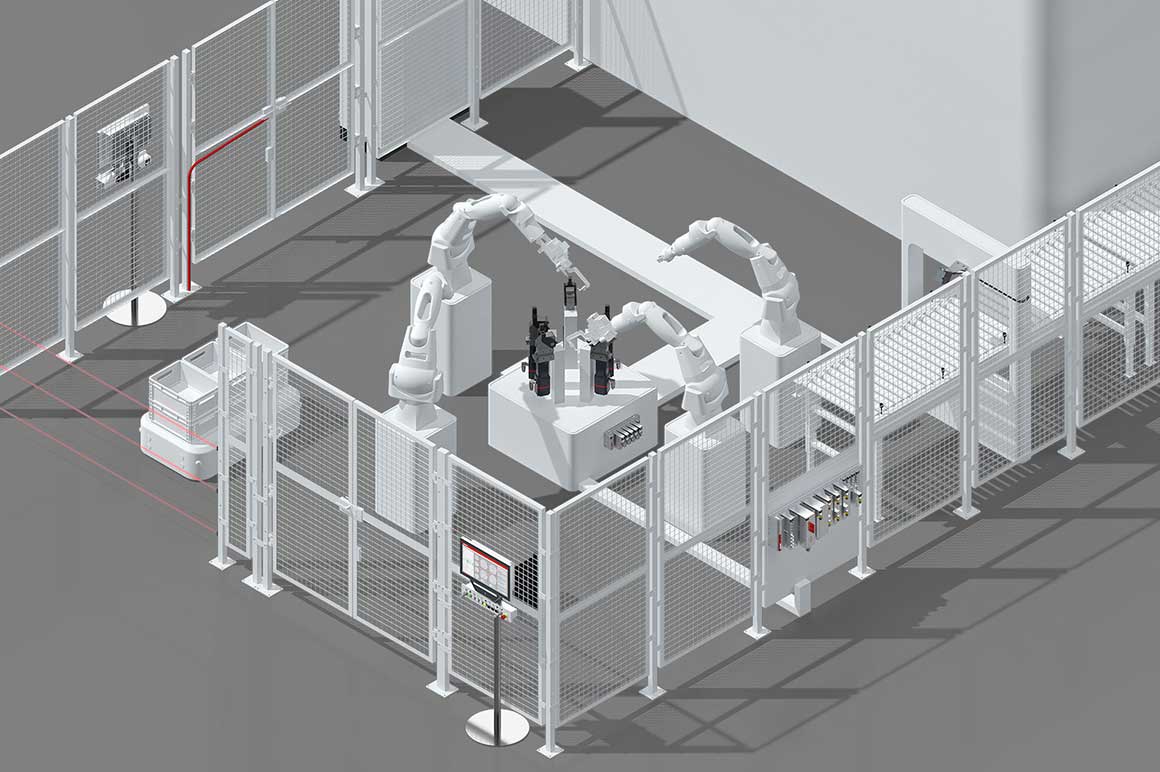 The MX-System can be used in car body construction, for example, to save control cabinet space and cabling work.