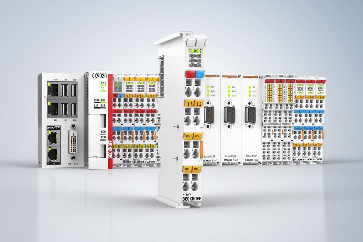 The KL6821 allows the connection of up to 64 DALI/DALI-2 slaves and 64 DALI-2 sensors.