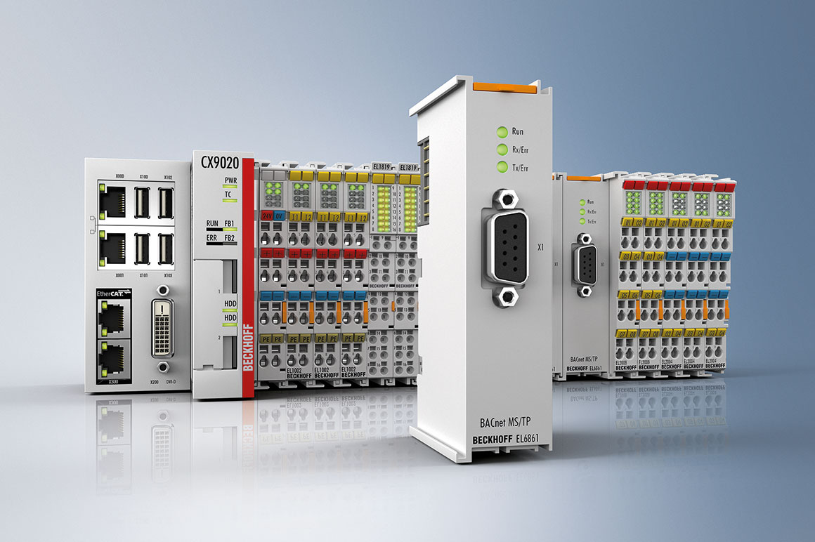 Die EL6861 agiert als BACnet-MS/TP-Schnittstelle für den Anschluss von bis zu 64 BACnet-Feldgeräten.