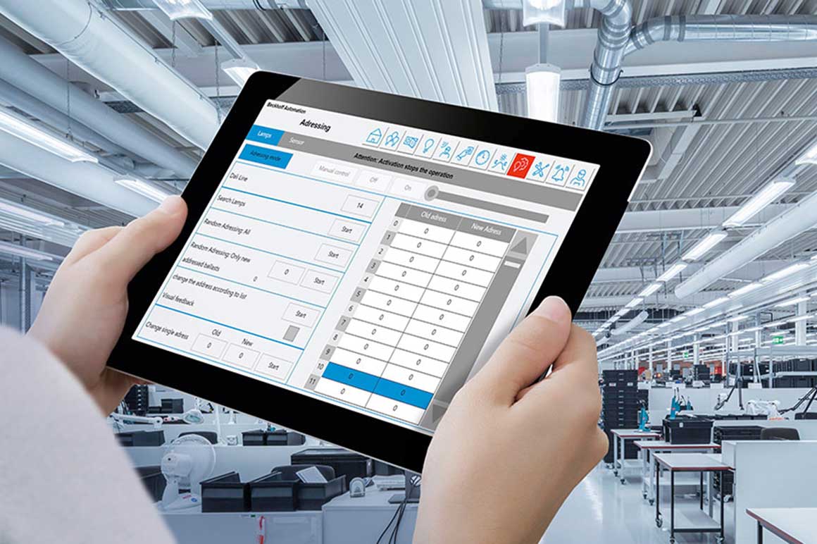 The TwinCAT 3 Lighting Solution, which can be configured easily and conveniently using Excel, focuses on simplifying all work steps – from engineering to maintenance. All typical lighting controllers are integrated in the system and the number of DALI lines is unlimited. Fast function changes, addressing and extensions are possible during operation, as are groupings that are independent of the DALI line and human centric lighting concepts related to the course of the day.