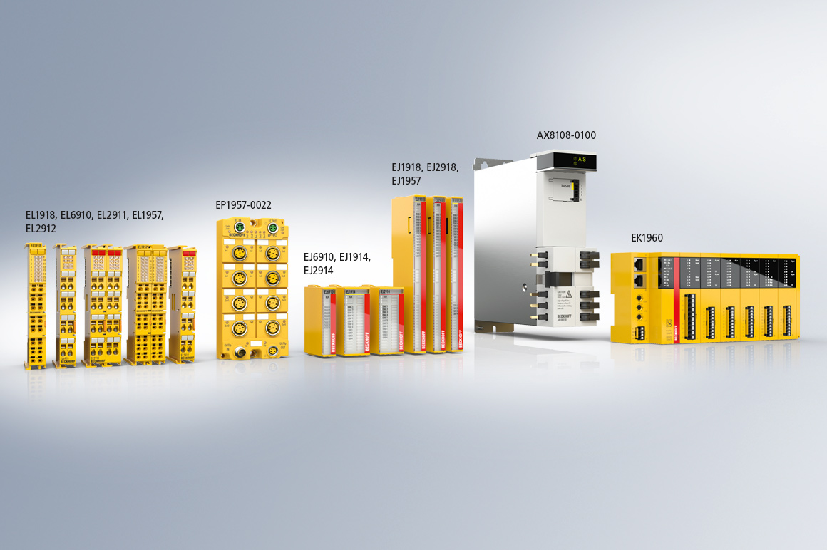 With a wide range of TwinSAFE logic-capable components, Beckhoff offers complete freedom in the design of the safety architecture.