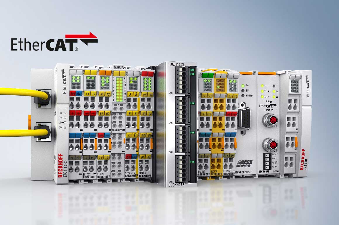 Für alle in der Automatisierungswelt vorkommenden digitalen und analogen Signalformen stehen entsprechende EtherCAT-Klemmen bereit. Feldbusgeräte für z. B. PROFIBUS, PROFINET, CANopen, DeviceNet, Interbus, IO-Link oder Lightbus werden über dezentrale Feldbus-Master-/Slaveklemmen integriert.