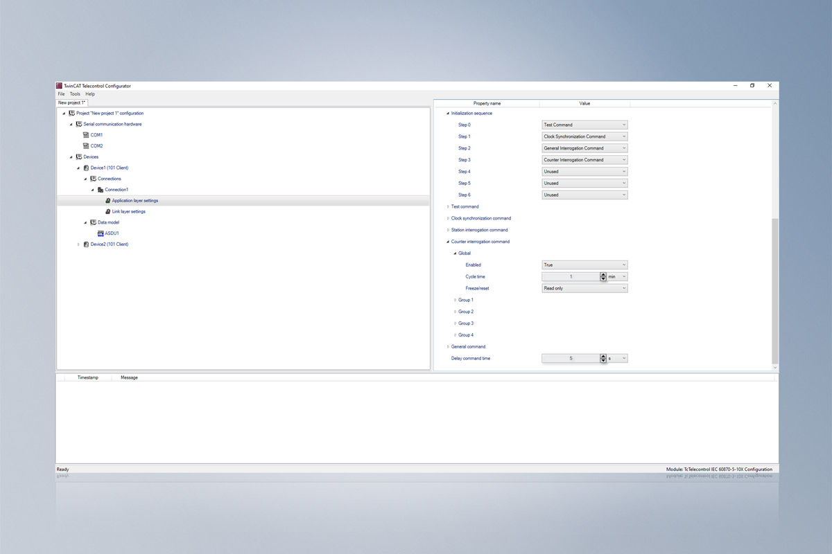 Client configuration with initialization sequence