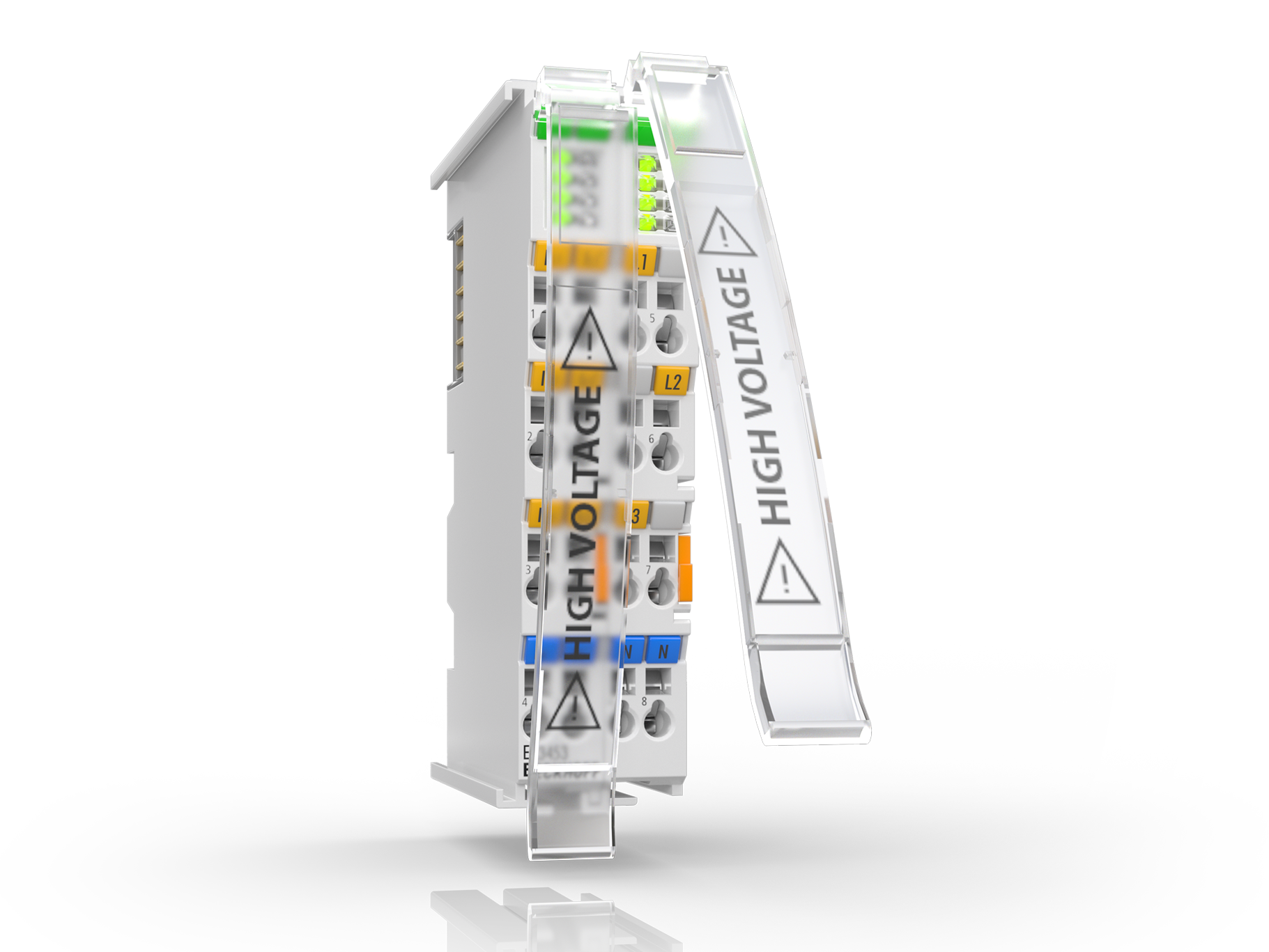 BZ3201 | Slide-in label cover featuring a ‘HIGH VOLTAGE’ warning