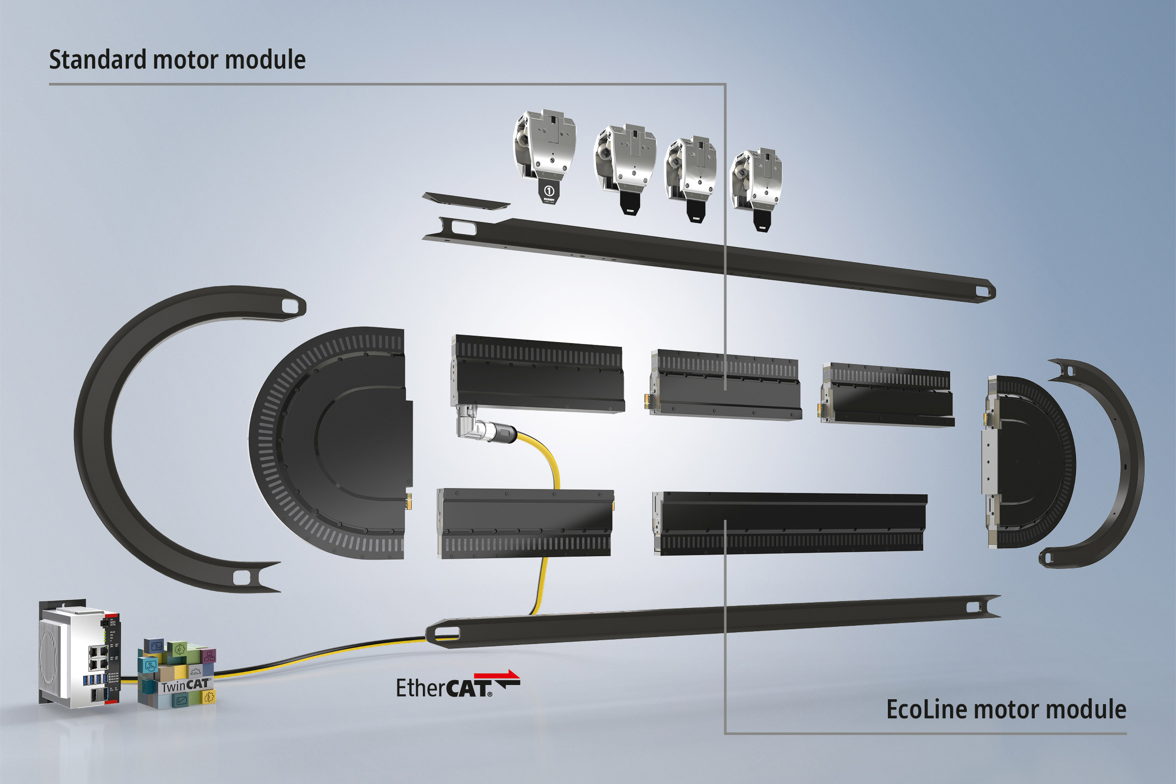 XTS EcoLine motor modules are fully compatible with all standard motor modules.