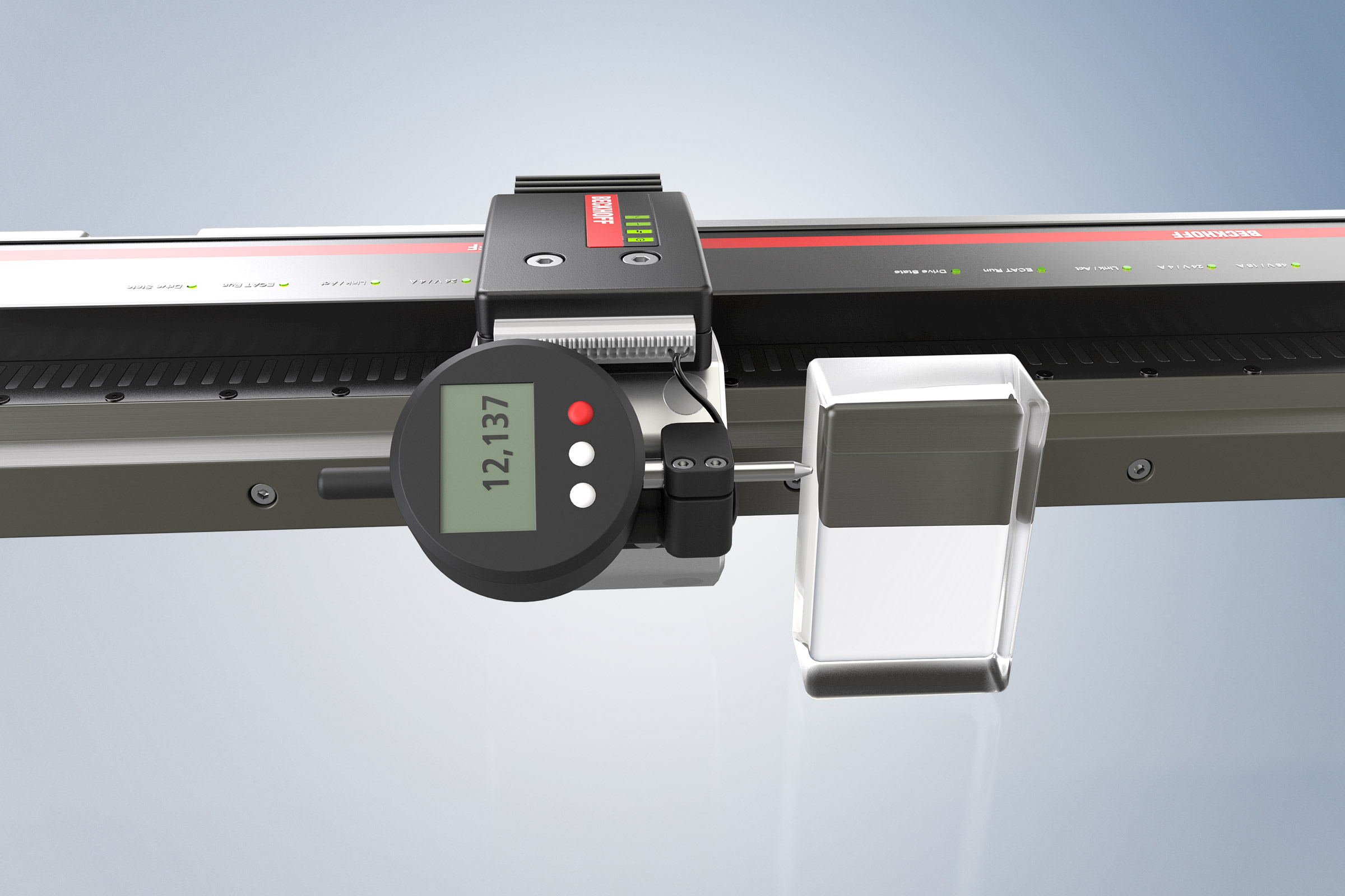 Measuring tasks can be carried out in parallel to the processing station or on the fly during the transport movement.