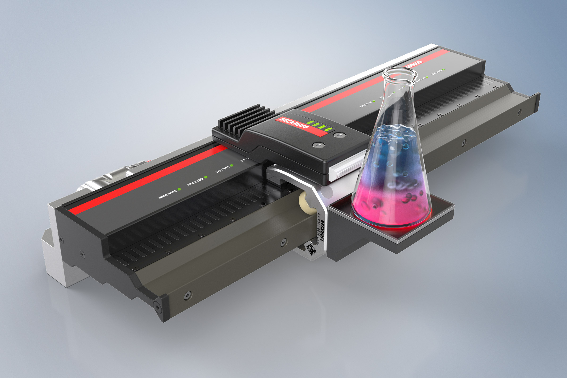 The supply voltage on the mover can be used for heating or cooling, e.g. to temper the product during transport.