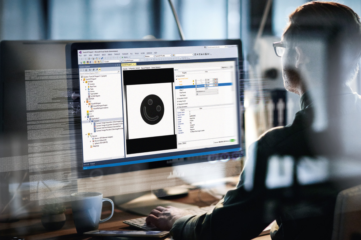Simple implementation based on Beckhoff’s basic principle of mapping all control functions in software where they can be extended and modified. This simplifies the subsequent adaptation of the vision solution, which increases investment security.
