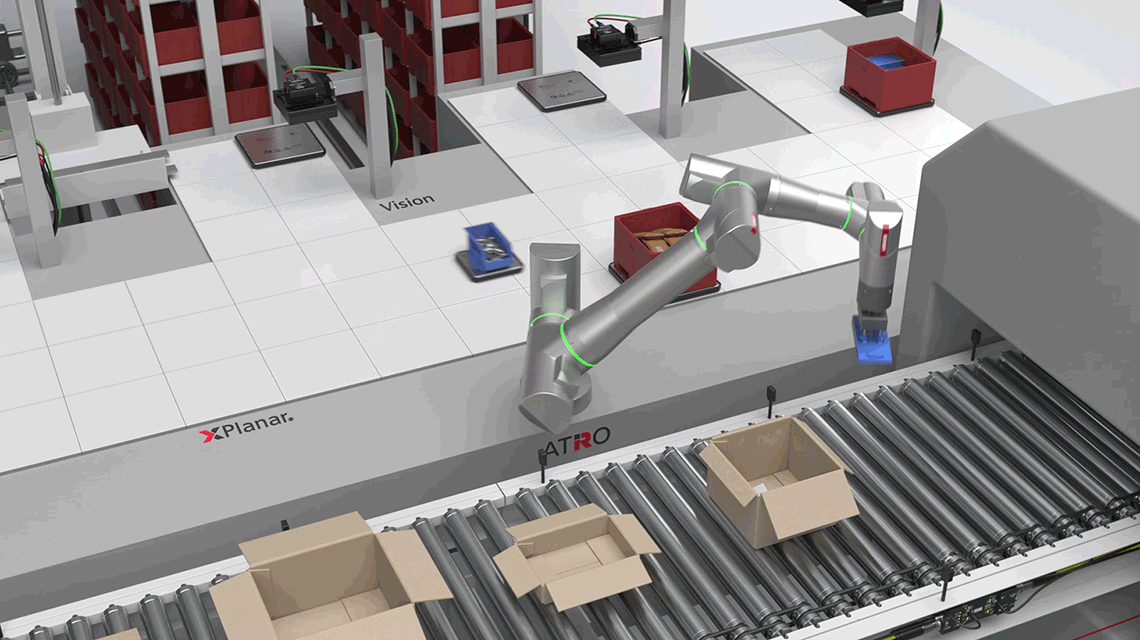 Intelligent transport systems such as the XPlanar make it possible to revolutionize the flow of goods and parcels in sorting processes.