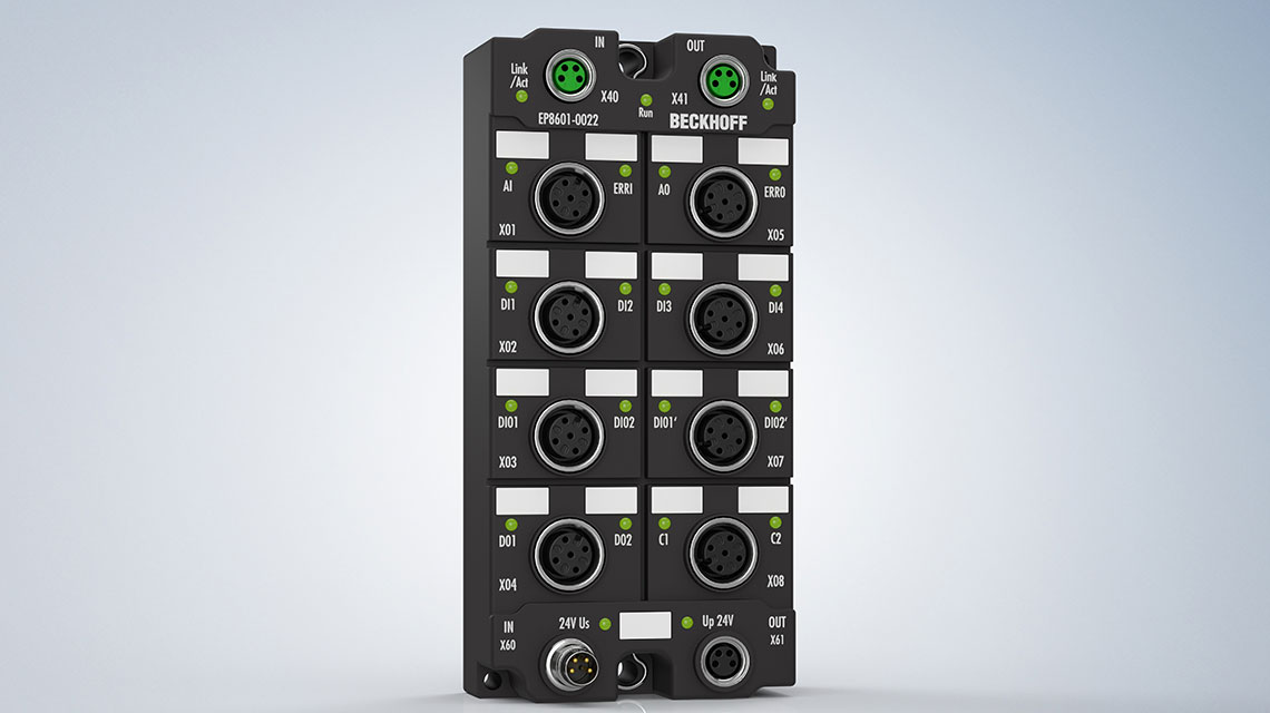 With the multifunctional I/O box, users can choose from a combination of different inputs and outputs and select from nine different signal types.