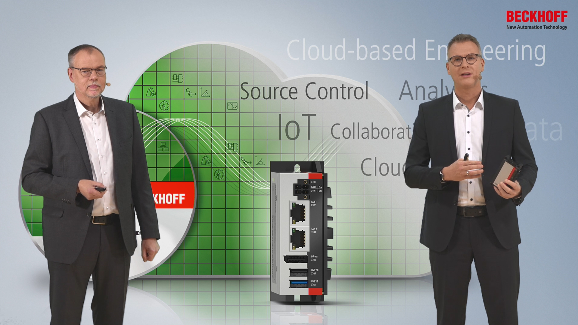 Senior product managers Dr. Josef Papenfort and Roland van Mark present the implementing of intelligent operator interface concepts in Industrie 4.0 environments using IPC platforms with integrated cloud communications.