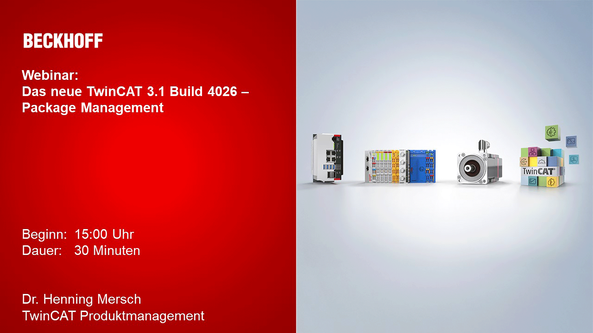 TwinCAT 3.1 Build 4026 – Package Management (Webinar)