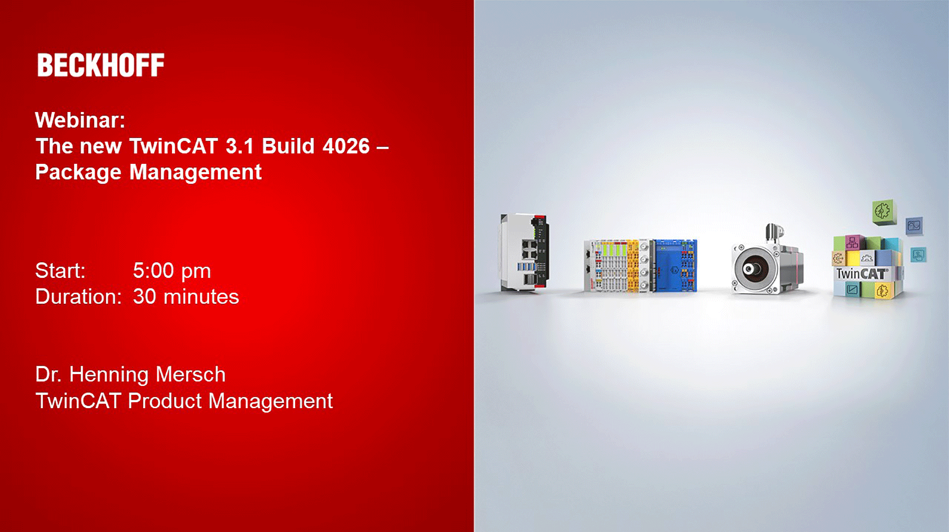 TwinCAT 3.1 Build 4026 – Package management (webinar)